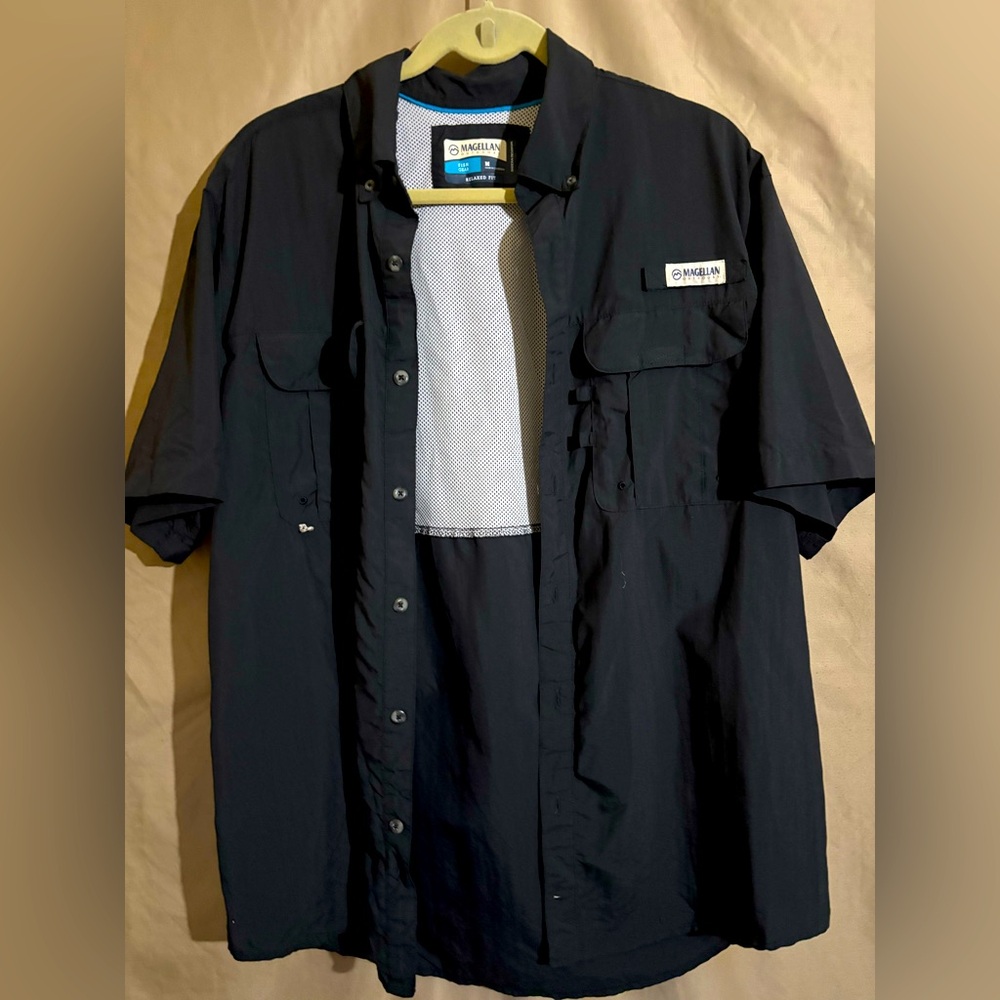 Magellan Vented Black Short Sleeve Shirt